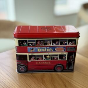 Vintage Collectors Tin Double-decker Bus London England British Empty With Lid